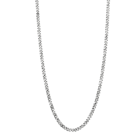 by BILLGREN Silverhalsband | Pansar 4 mm Nobel Accessoarer Herr Silver 50 cm