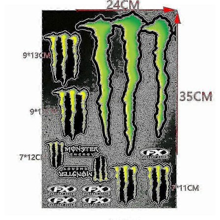 Racing Car Motorcykel Monster Energy Klistermærker Hjelm Dekaler Til Yamaha Honda Kawasaki Suzuki Tw
