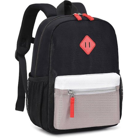 Børne Rygsæk, Børne Rygsæk Drenge, Let Skole Rygsæk, Til Drenge & Piger, Folkeskole Mellemskole Casual Skoletaske, Alder 5-14, Sort