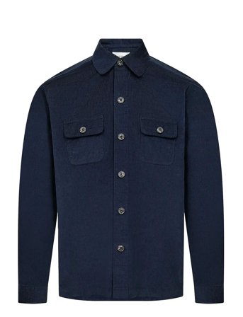 Bs Onier Overshirt Shirt Navy Bruun & Stengade