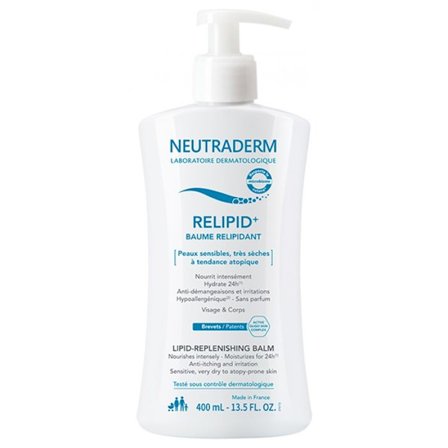 Relipidande kräm - Neutraderm - RELIPID+ - 400ml - Hypoallergen - Känslig hud