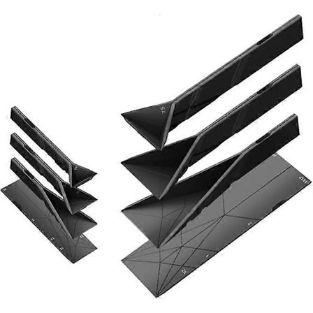 Polygons Flade 3-i-1 Måleskeer - 2 Skeer med 6 Forskellige Størrelser, Multifunktionel Sammenfoldelig Køkkenredskab Scoop til Madlavning og Bagning