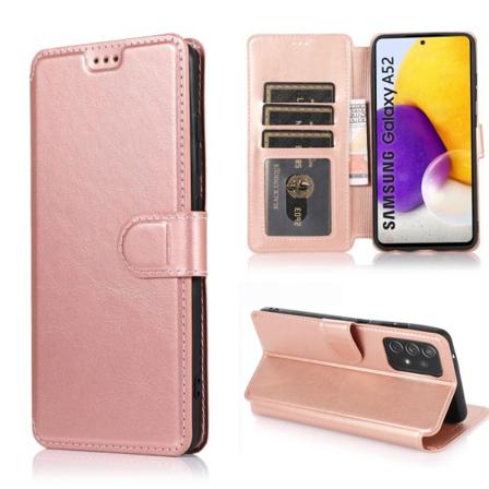 Skalo Samsung A52/a52s Premium Cut Plånboksfodral - Roséguld Rosa Guld