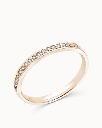 Eternity Ring Julia 18K Rose Gold Natural Diamonds Half-eternity