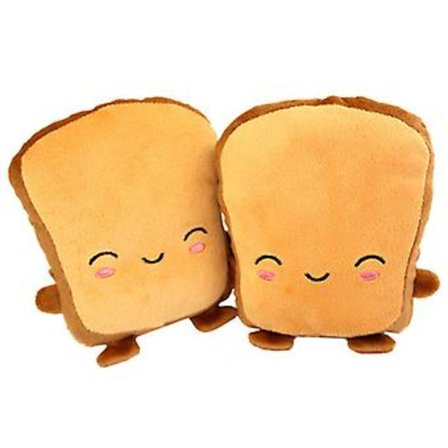 Søde Toastbrød Broderi Ansigts Håndvarmere USB Opvarmning Halvfinger Handsker Justerbare Vinter Fingerløse Vanter