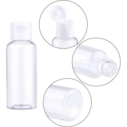 12 stk. Flip Cap Flaske Plast Kosmetisk Flaske Genopfyldelig Flydende Beholder Rejseflaske Kosmetisk 50 ml