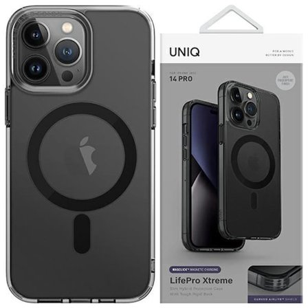 UNIQ LifePro Xtreme iPhone 14 Pro 6.1-deksel Magclick Last ned Grey/Frost Smoke