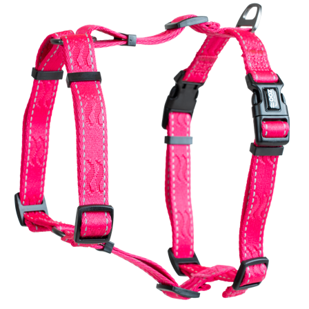 Selected by ZOO - Sele Rufus H-sele justerbar L/XL 25 mm x 100 cm Rosa - Hund - Halsbånd - ZOO.no