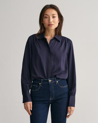 GANT - Satengskjorte i regular fit - Dame - 42