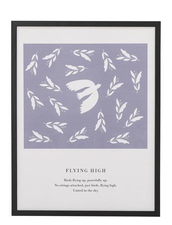 Bloomingville Flye Illustration W/ Frame - Black - 30X40CM