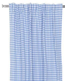 Yhdistelmänauhaverho ruudullinen Bella kierrätysmateriaalia 2/pak Vaaleansininen