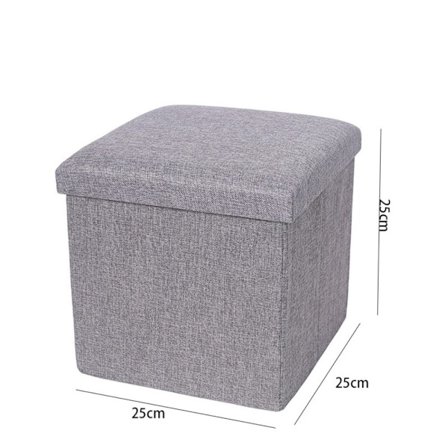 Oppbevaringsboks Oppbevaringskrakk GRÅ 25*25*25 CM