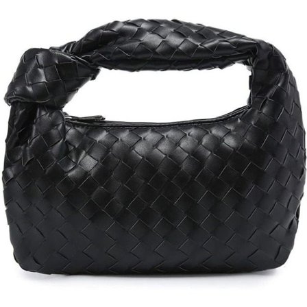 Damhandväskor Vintage Flätad Axelrem Mjuk Läder Väska Mjuk