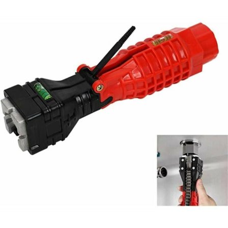 Triumph 18-i-1-hylsnyckelverktyg Kran Multifunktion Kran- och diskbänksinstallation för badrum Köksdiskho Toalett VVS (Röd)