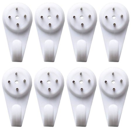 20 kpl Muovi Valkoinen Kestävä Hardwall Ripustin Monikäyttöinen Ei-jälki Koukku