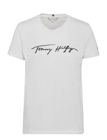 Regular Script C-Nk Tee Ss White Tommy Hilfiger