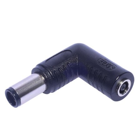 Rätt vinkel 4,5x3,0 mm hona till 7,4x5,0 mm/6,0x3,6 mm/5,5x2,5 mm/5,5x2,1 mm adapter