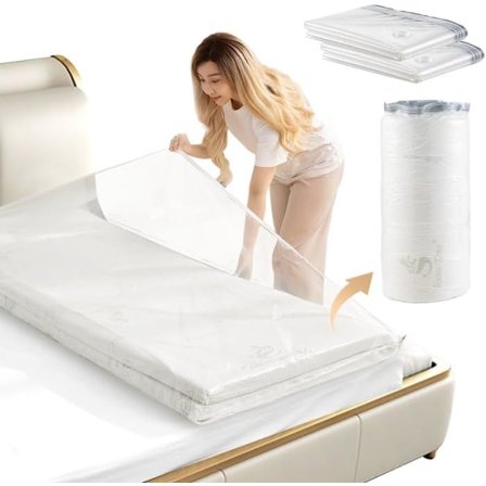 Vakuumförvaringspåse lämplig för madrasser och kläder, 220 x 100 cm, lufttät madrasspåse 2 st