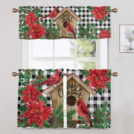 1/2 St Printed Pläd Stång Pocket Dekorativ Xmas Kort Panel