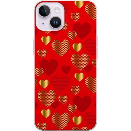 Kompatibelt Mobildeksel til Apple Apple iPhone 15 Plus GoldenHearts