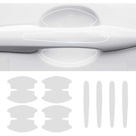 8 st Auto Dörrhandtag Skyddsfilm, Universal Bil Dörrhandtag Repskydd Skydd Film Klistermärken, Tpu Bil Dörrhandtag Skydd Färgskydd