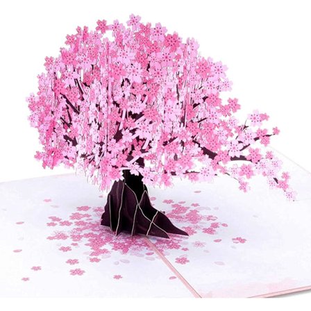 3D Pop-Up Kirsikankukkakortti (kuoren kanssa)