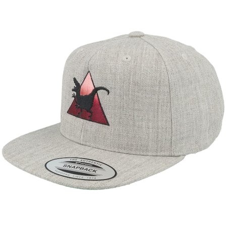 Kinder Kiddo Cap - Grau snapback Cap - Kinder Velociraptor Heather Grey Snapback @ Hatstore