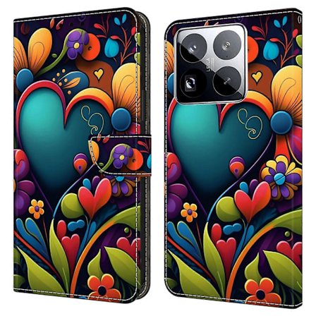 Til Xiaomi 15 Pro Etui PU Læder Wallet Telefon Cover med Støttefod