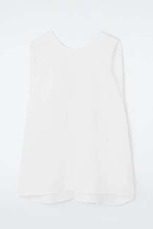 COS Women's Twist Back Sleeveless Top in White