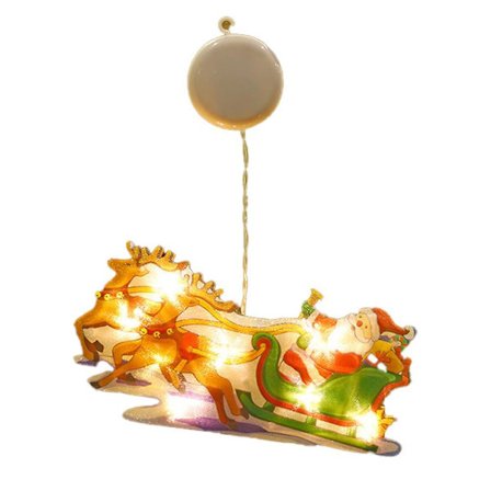 Julfönsterdekorbelysning, Sucker Fönsterhängande ljusslinga Julfestdekor present (stil C)