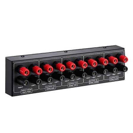 Passiv 1-in-4 UT Audioförstärkare / Högtalarsignal Splitter Box