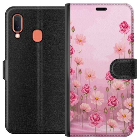 Yhteensopiva Lompakkokotelo Samsung Galaxy A20e Petal Reverie Soft Blush