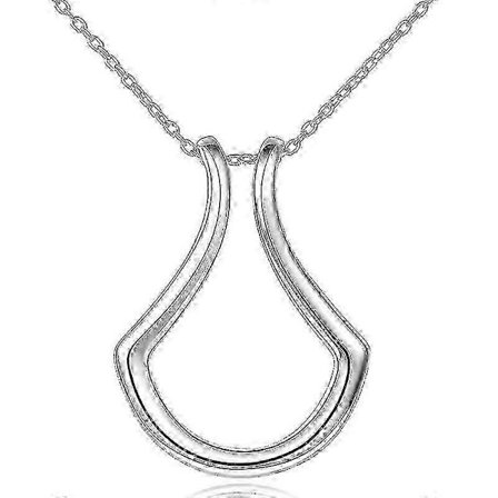 Elegant silverhalsband med ringhållare - Perfekt present till henne[D]