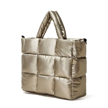 Puffer Tote Bag Sjekk Tote Bag ANTIKK BRONSE ANTIKK BRONSE