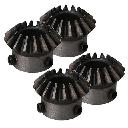 4 stk. 12 mm Huldiameter 45# Stål Konisk Keglegear 1,5 Modul 16 Tænder