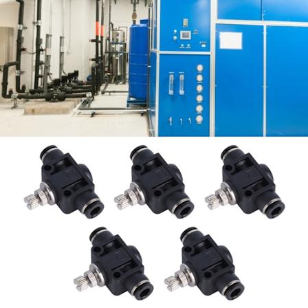 5 stk Pneumatisk Spjældventil Holdbar PVC Trykbestandig Forbindelsestilbehør 8mm