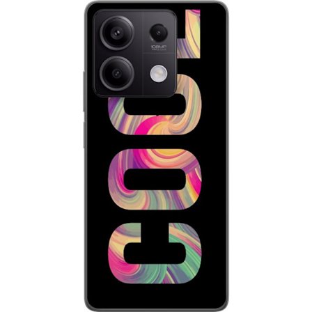 Yhteensopiva Puhelinkuori Xiaomi Xiaomi Redmi Note 13 Nykytaiteellinen typografia taiteilu sanaa LOVE nestemäisissä sateenkaariväreissä mustaa tau