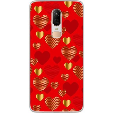 Kompatibelt Mobilskal till OnePlus OnePlus 6 GoldenHearts