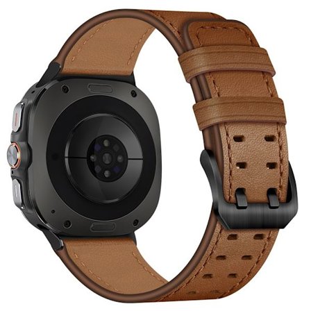 Samsung Galaxy Watch 8 46/44/40 mm Armband Äkta Läder Brun