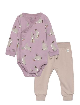 Set Wrap Body Trousers Back Fo Sets Sets With Body Multi/mønstret Lindex*Betinget Tilbud