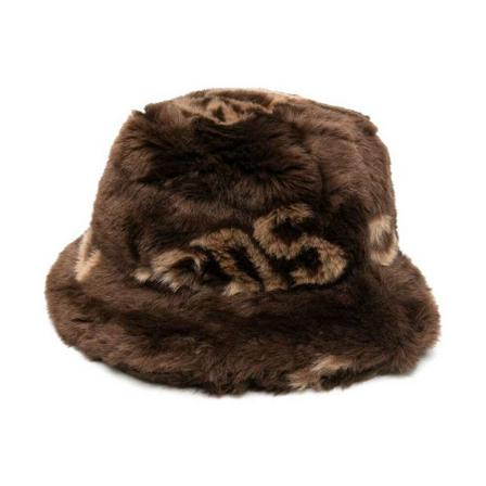 Gcds Logo Printed Bucket Hat Brun, Herre Accessories
