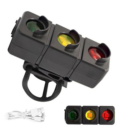 Genopladelig baglygte med blinklysindikatorer, vandafvisende, sikker lampe, tilbehør til natcykling