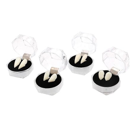 4 Ask Vampyrtänder Kit för Barn Cosplay Vampyrtänder Fångar