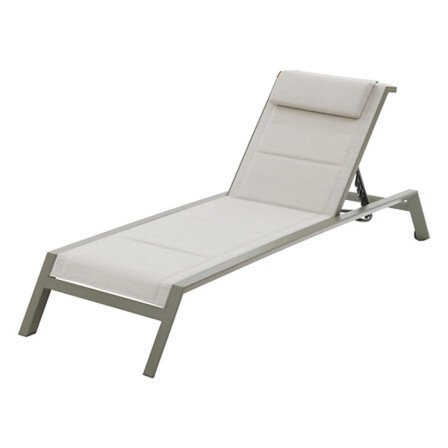 Laurbærgrøn aluminiums liggestol – 5 positioner
