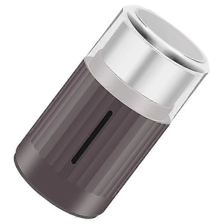 Mini Pulveriseringsmaskin, Elektriske Matprosessorer, Mini Elektrisk Kvern Plast Rustfritt Stål Sterk Effekt Trykknapp EU 220V for Reise (Brun)