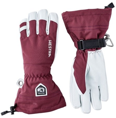 Hestra Army Leather Heli Ski 5-finger Bordeaux
