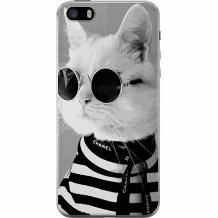 Apple Iphone 5s Mjukt Skal - Fancy Cat