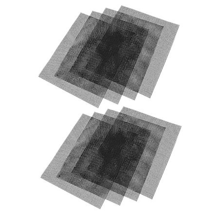 8 stk. Non-Stick Grill Mesh Genanvendelige Teflon Grill Mesh Grillmåtter til Grillning, Madlavning, Bagning