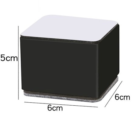 Möbelhöjare 4-pack Säng Möbelben Lyftbord Soffbord Sänghöjare Kolstål Sänghöjare Självhäftande Möbelhöjare Soffa Soffbord Garderob