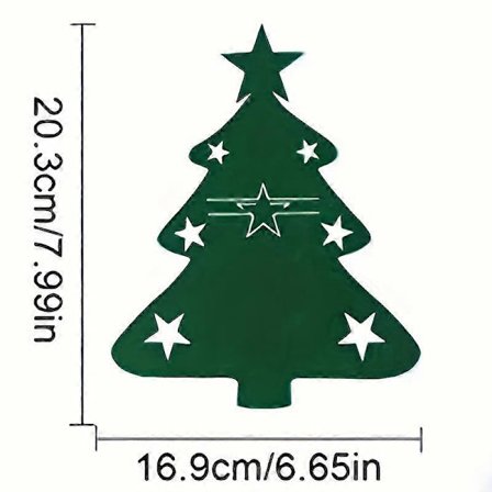 Barsinfi 10 stk. Filt Bestikholder Til Juletræ Julefilt Bestikpose Julebestikpose Rød Og Grøn Til Jul {DB}